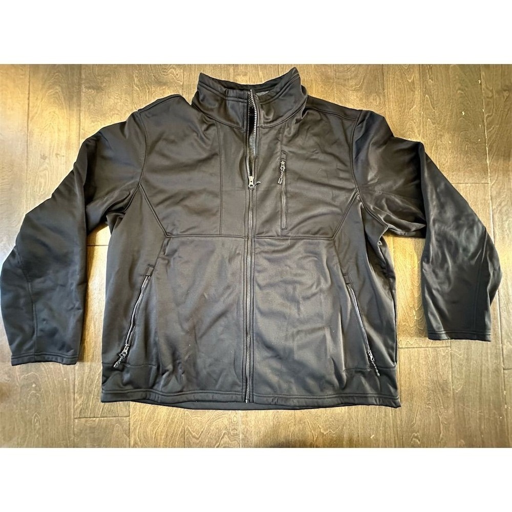 Swiss Tech Men's 2XL Black Softshell‎ Jacket Full Zip Casual Outdoor
